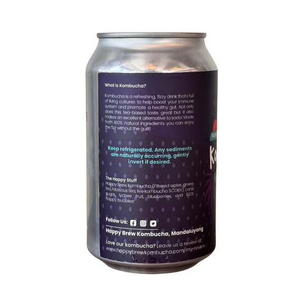 Happy Brew Kombucha — Midnight Lychee
