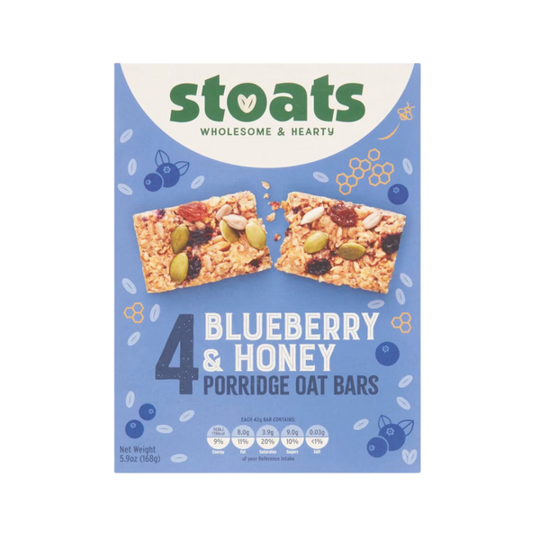 Stoats  – Blueberry & Honey Porridge Oat Bars