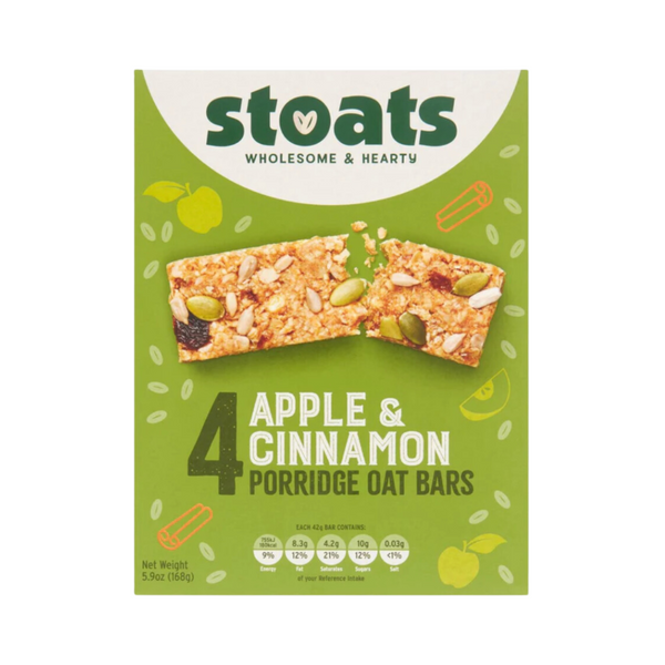 Stoats  – Apple & Cinnamon Porridge Oat Bars