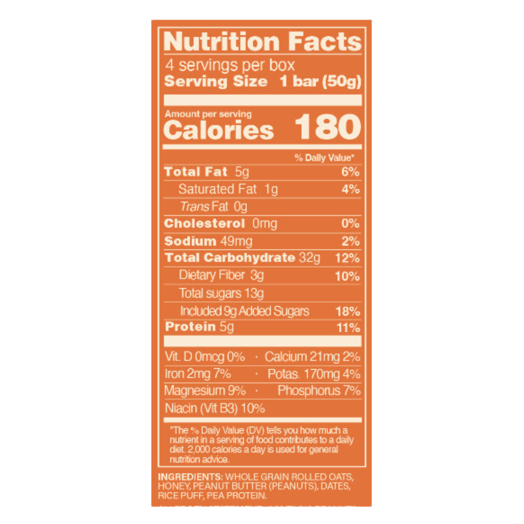Mood Food  – ENERGY Peanut Butter Bar