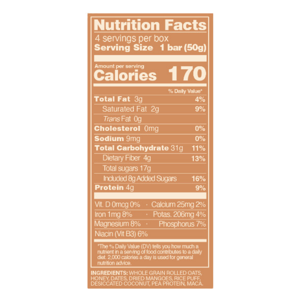Mood Food  – SHINE Mango Coconut with Maca Bar