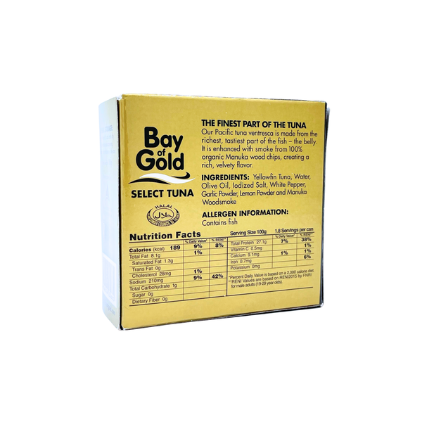 Bay of Gold – Manuka Smoked Tuna Ventresca in Olive Oil