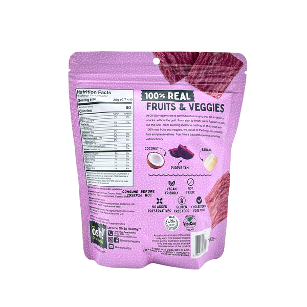 Oh So Healthy! – Coconut Purple Yam Banana Crisps