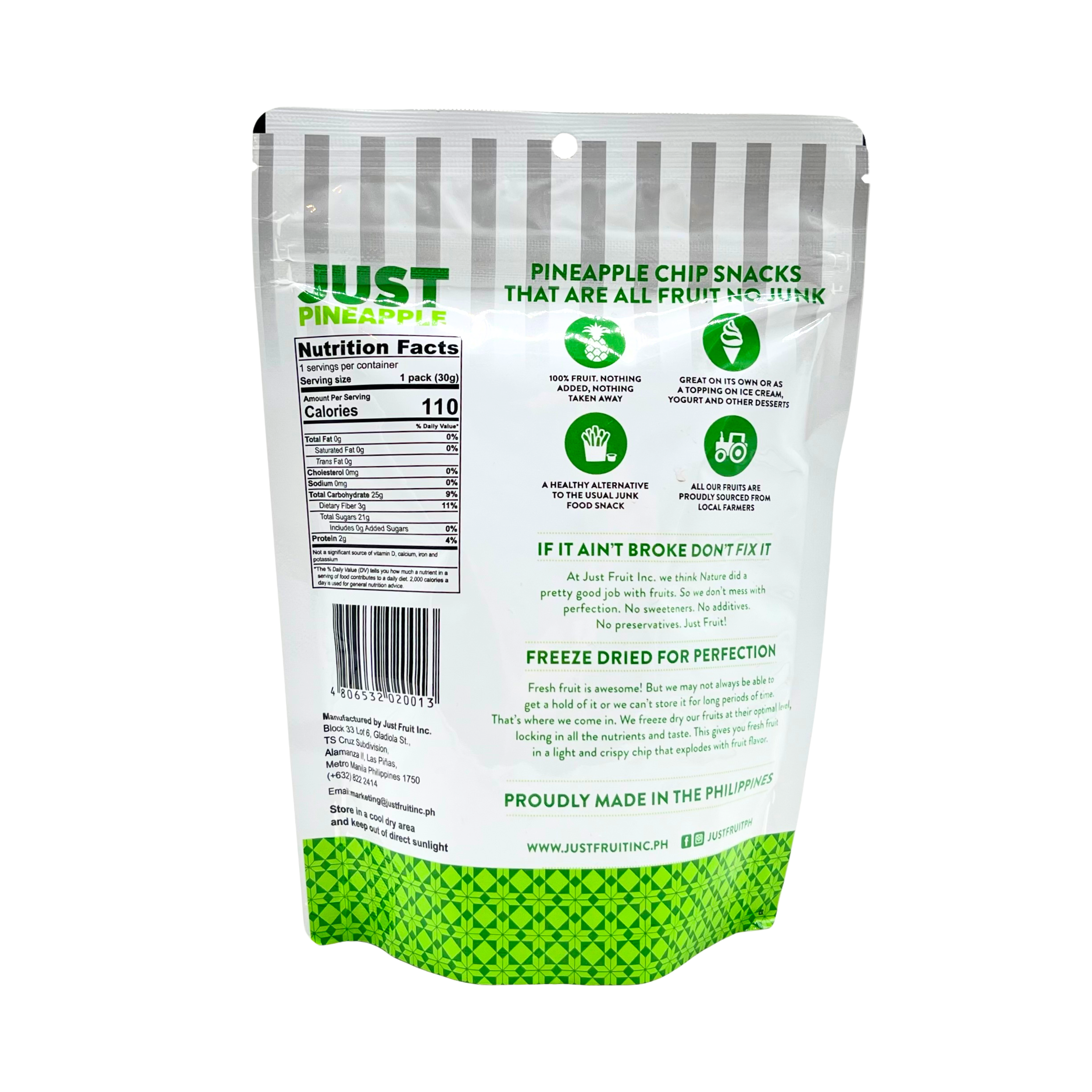 Just Fruit – Freeze-Dried Pineapple Chip Snacks