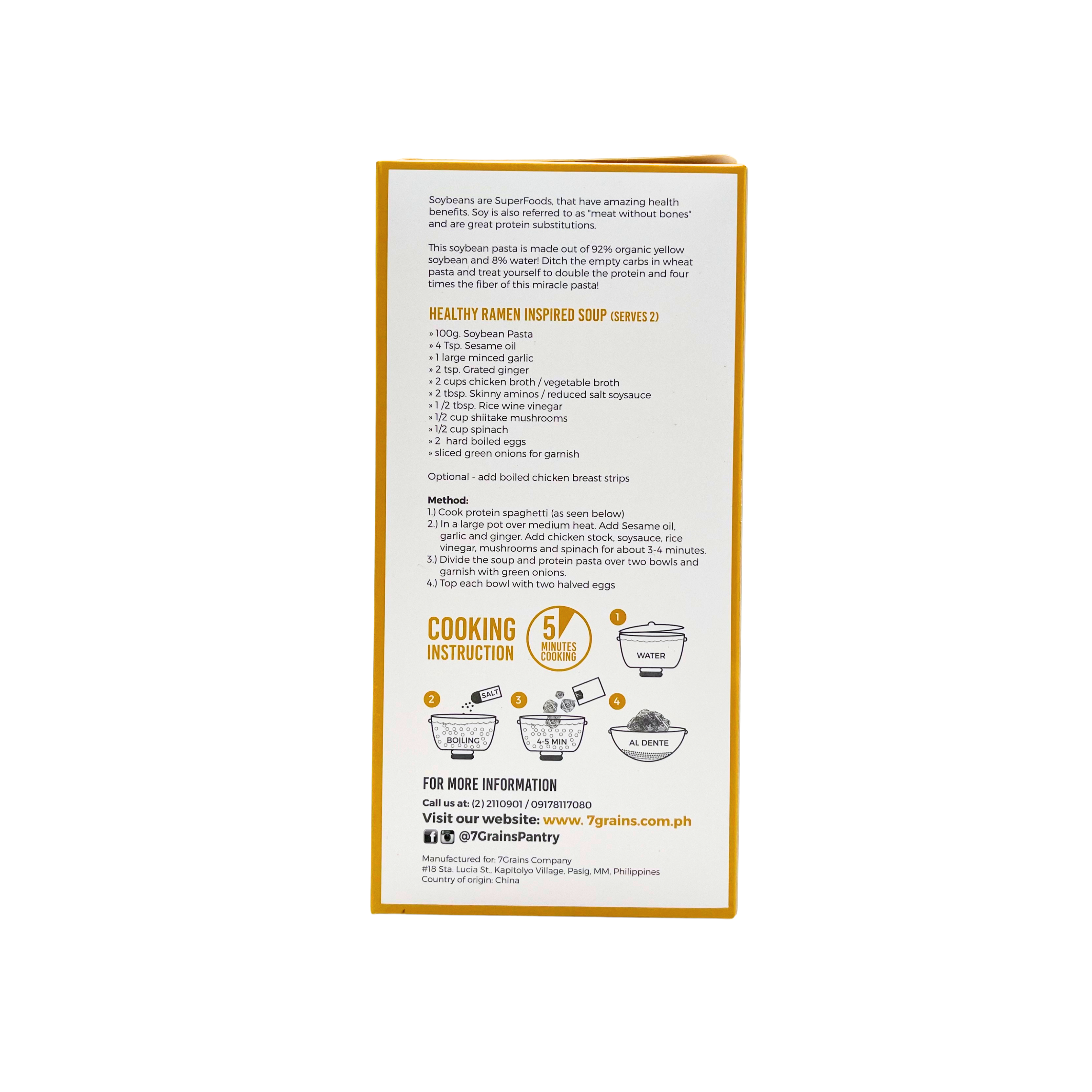 7Grains – Organic Yellow Soy Bean Protein Pasta