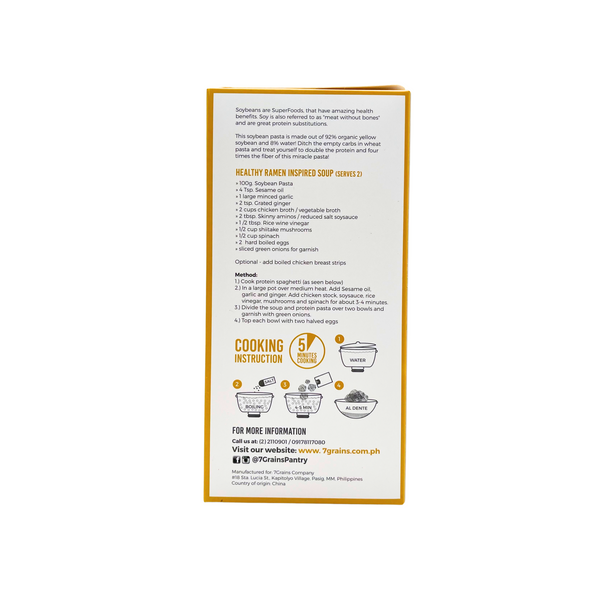 7Grains – Organic Yellow Soy Bean Protein Pasta