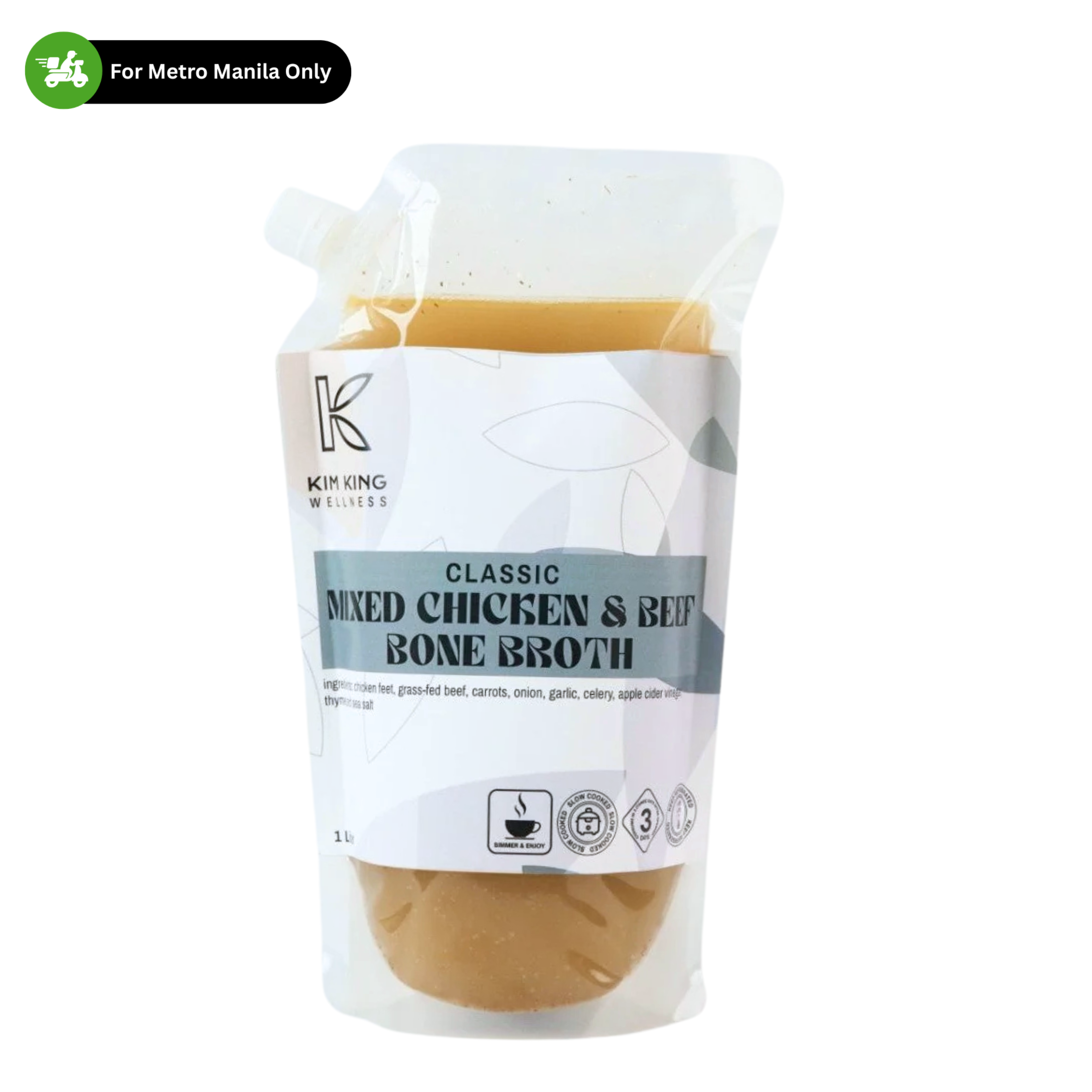 Kim King's Broth – Mixed Chicken & Beef Bone Broth Pouch