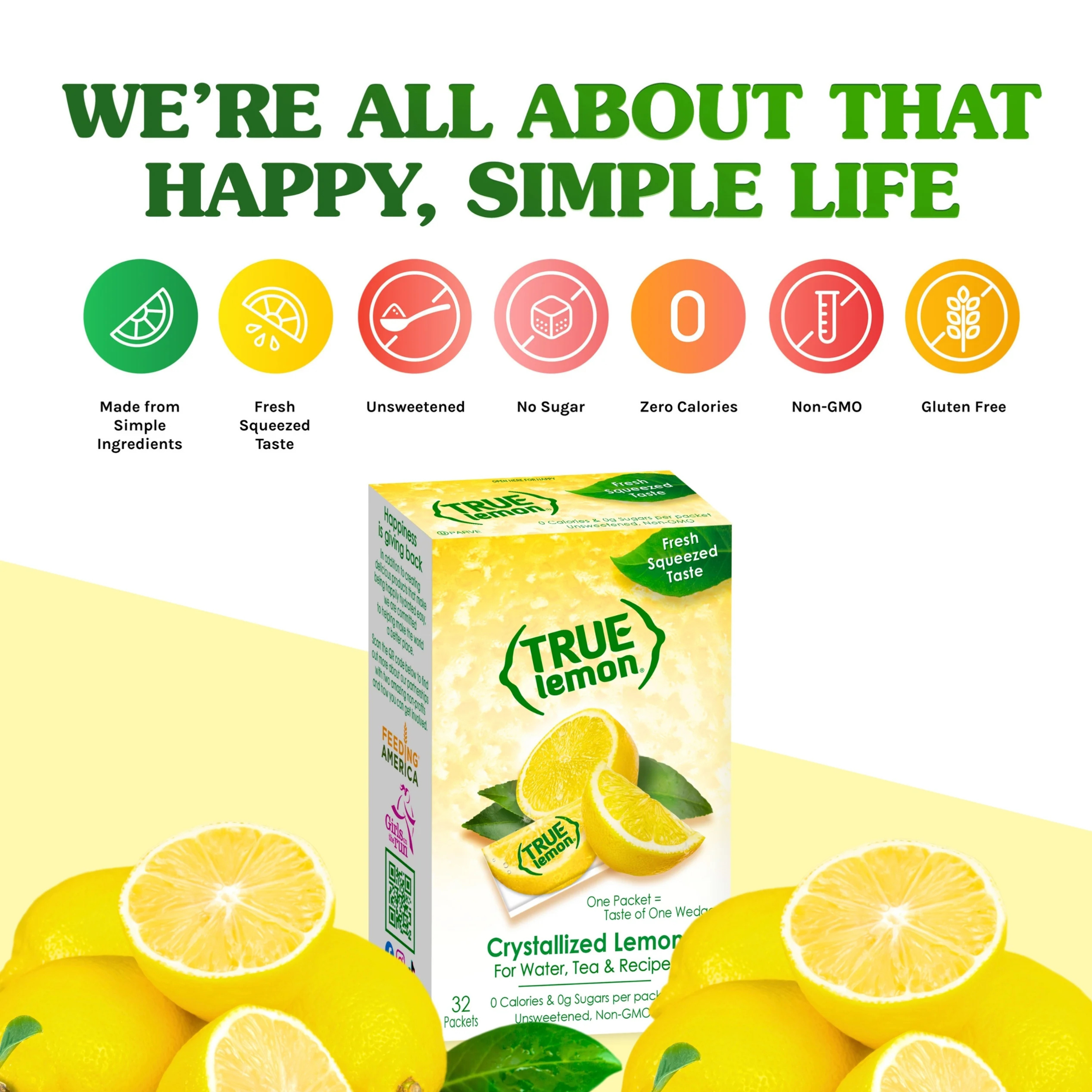 True Lemon – Crystallized Lemon (12 Packets)