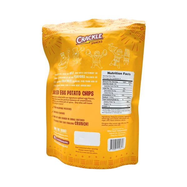 Crackle Snacks – Salted Egg Potato Chips