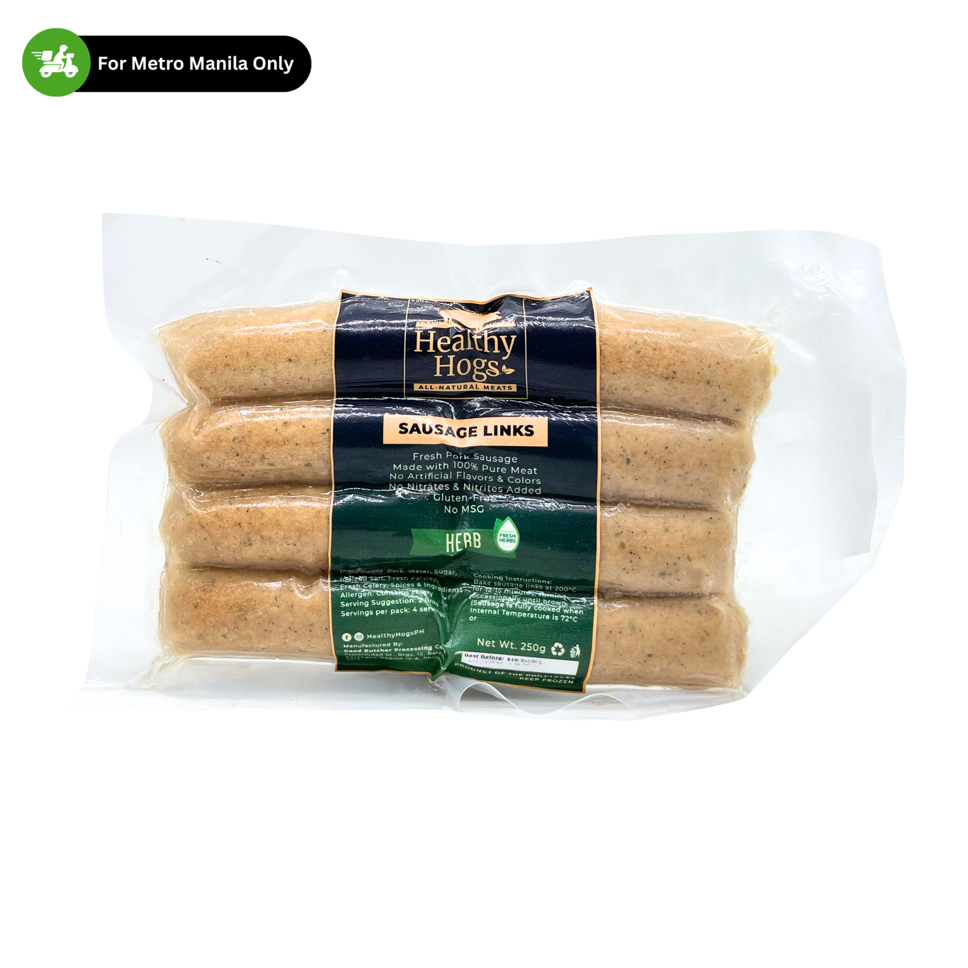 Healthy Hogs – Herb Sausage Links