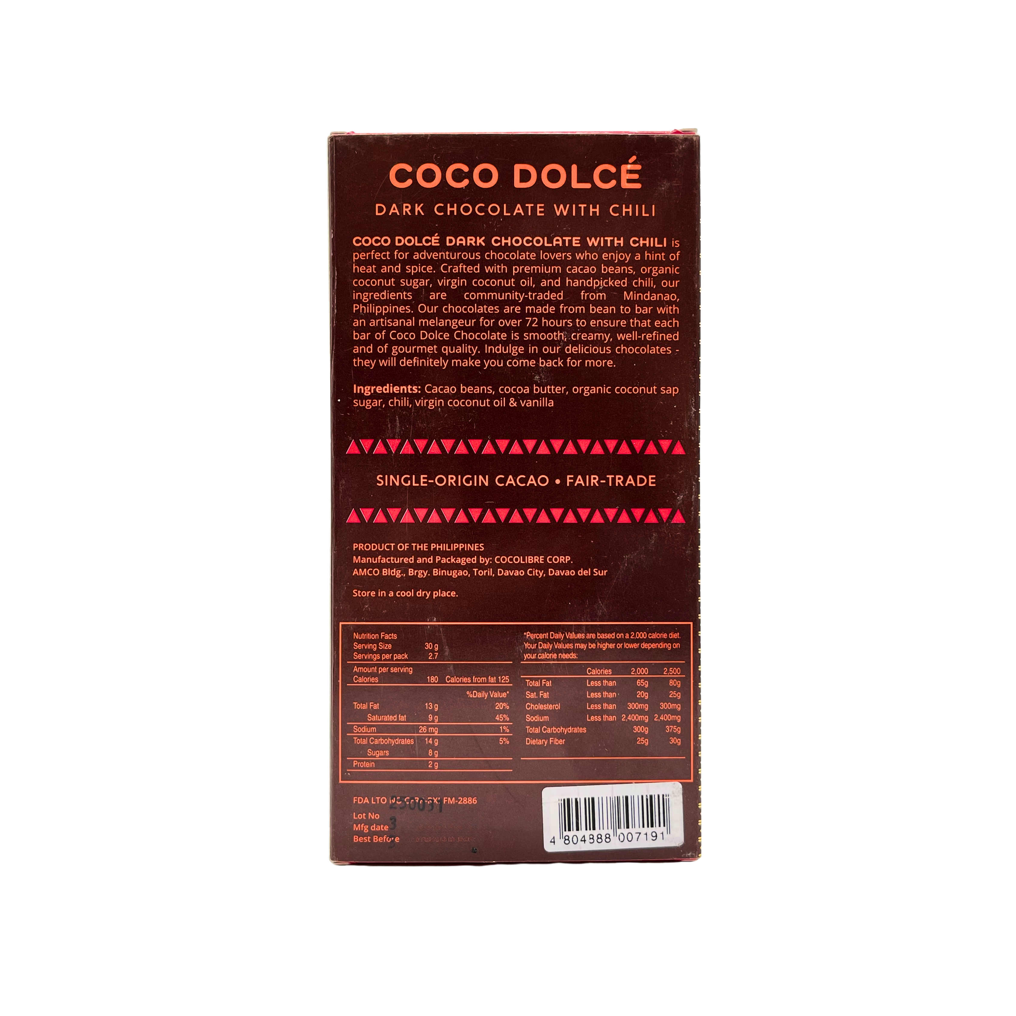 Coco Dolcé - Dark Chocolate with Chili