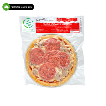 Low Carb Pizza - Italian Sausage and Pepperoni Pizza