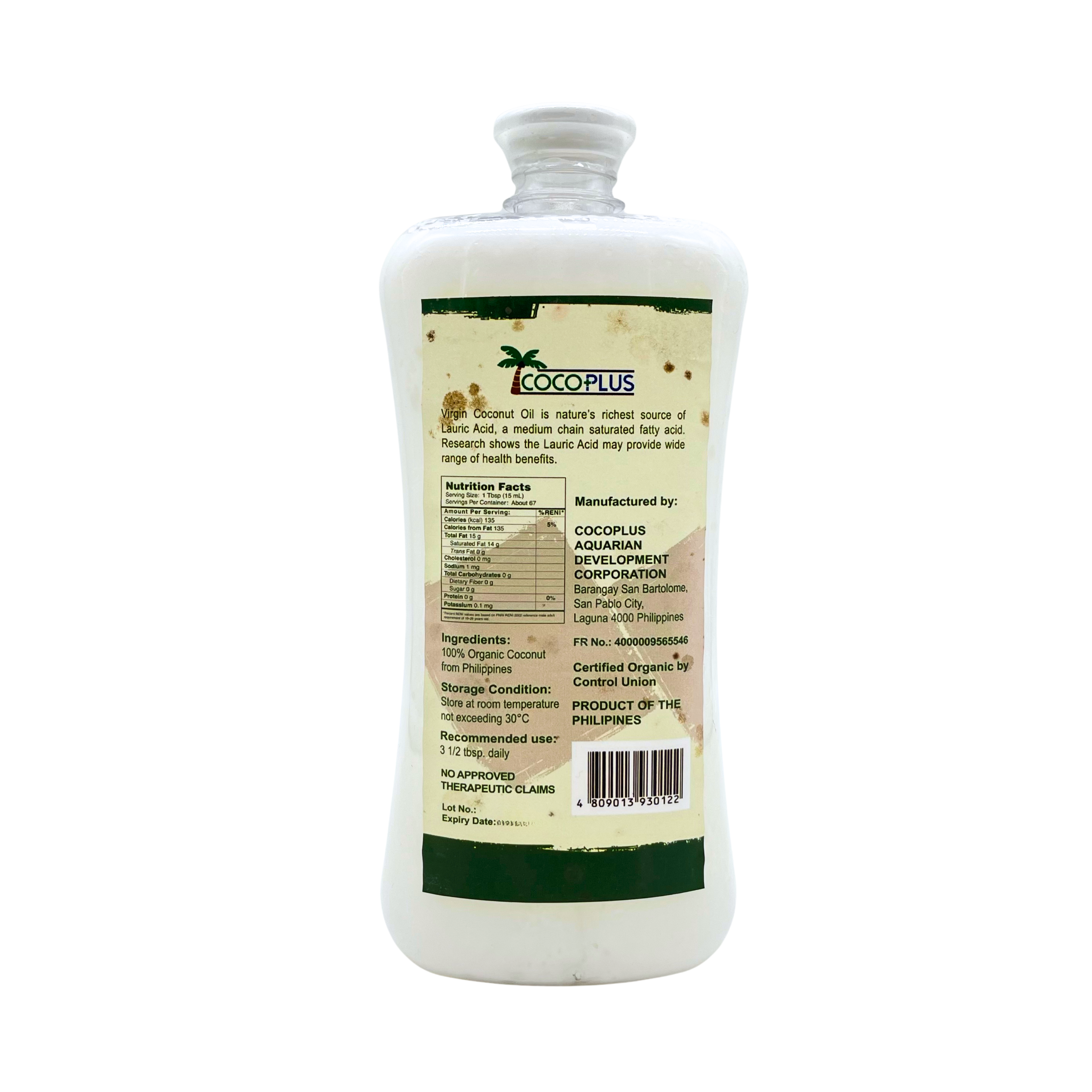 Cocoplus – Organic Virgin Coconut Oil Centrifuge Extracted