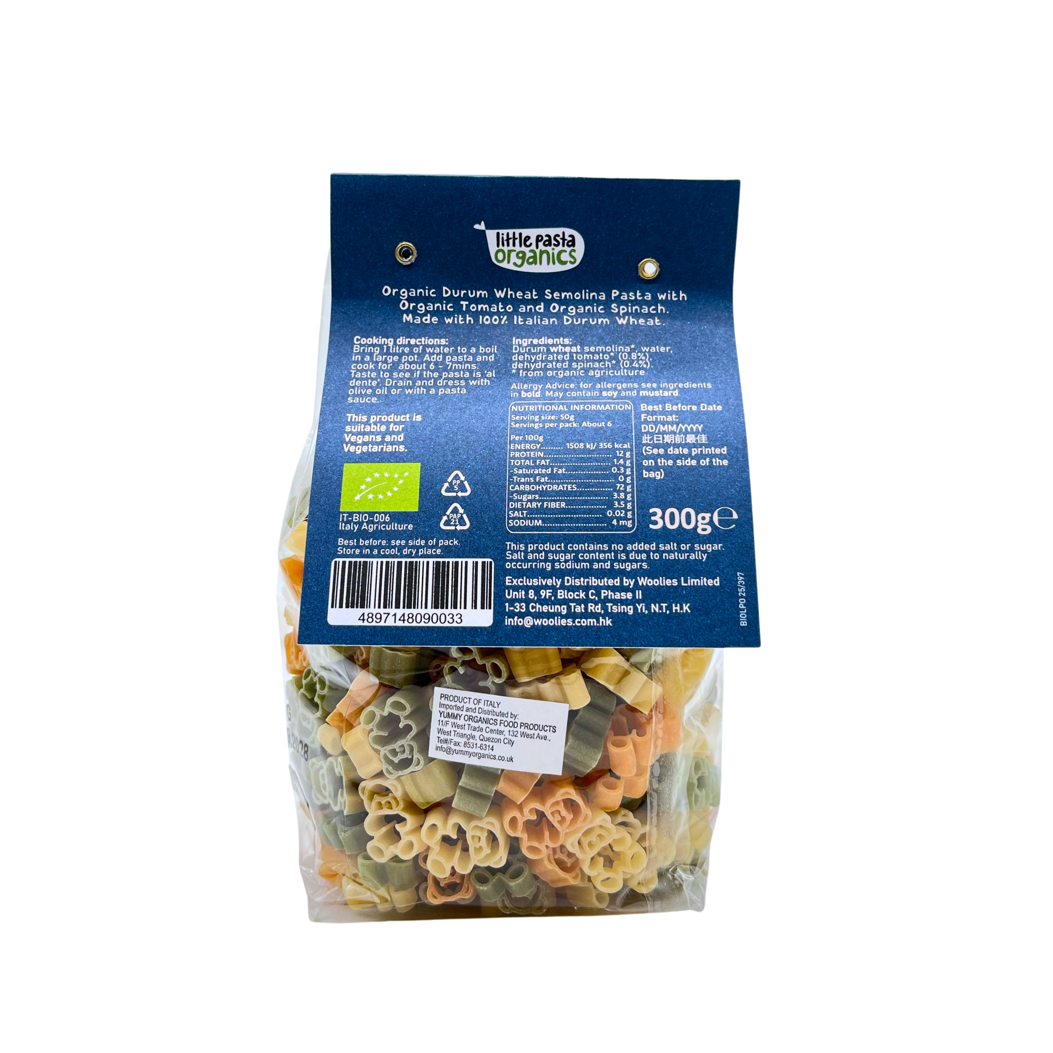 Little Pasta Organics – Teddy Organic Tricolor Pasta