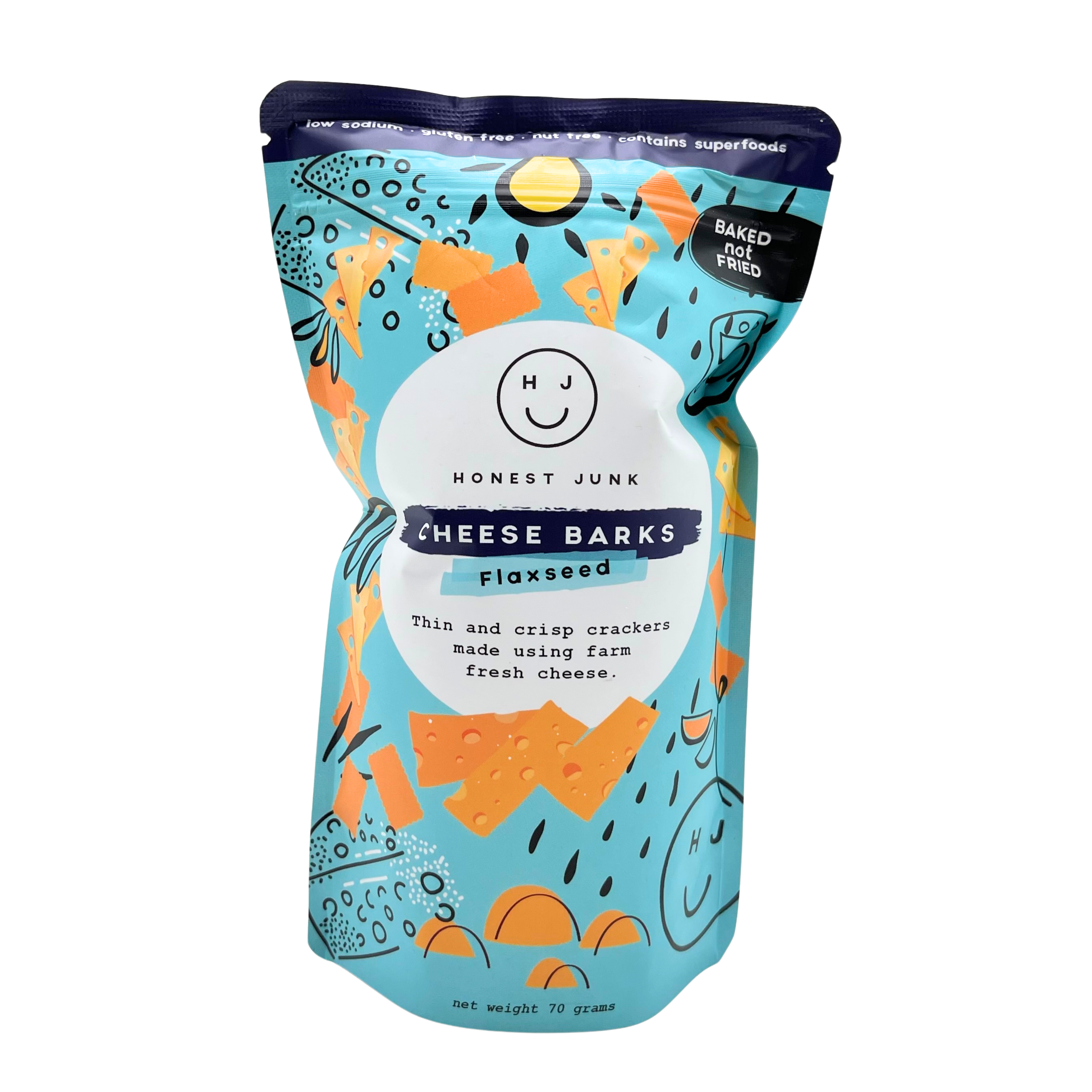 Honest Junk – Flaxseed Cheese Barks