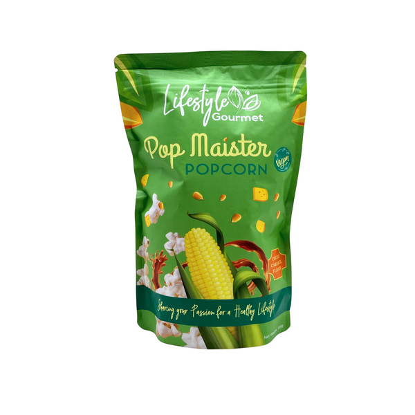Lifestyle Gourmet - Cheesy Caramel Vegan Popcorn