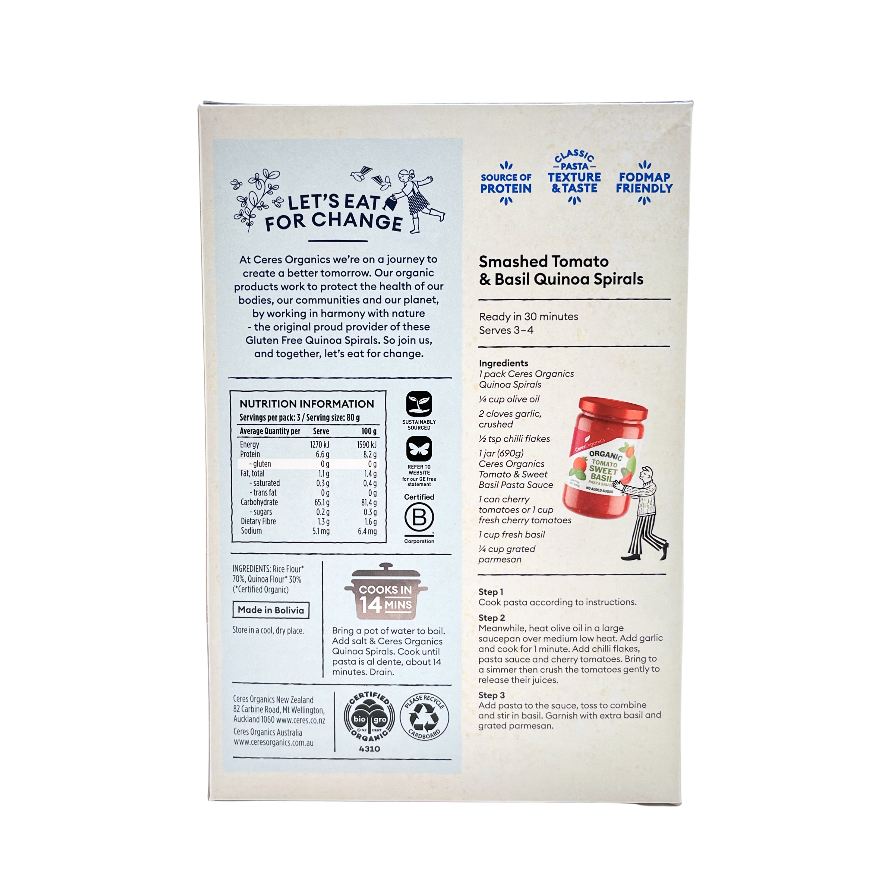 Ceres Organics — Quinoa Spiral Pasta