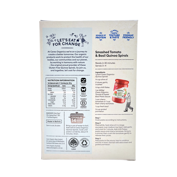 Ceres Organics — Quinoa Spiral Pasta