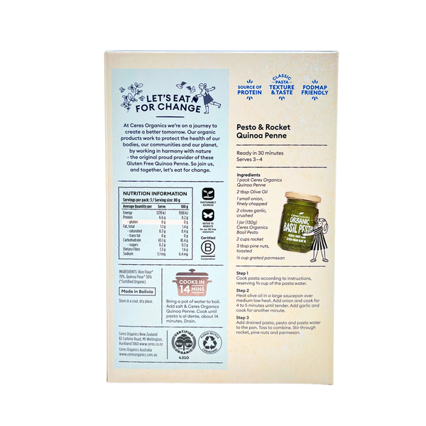 Ceres Organics — Quinoa Penne Pasta