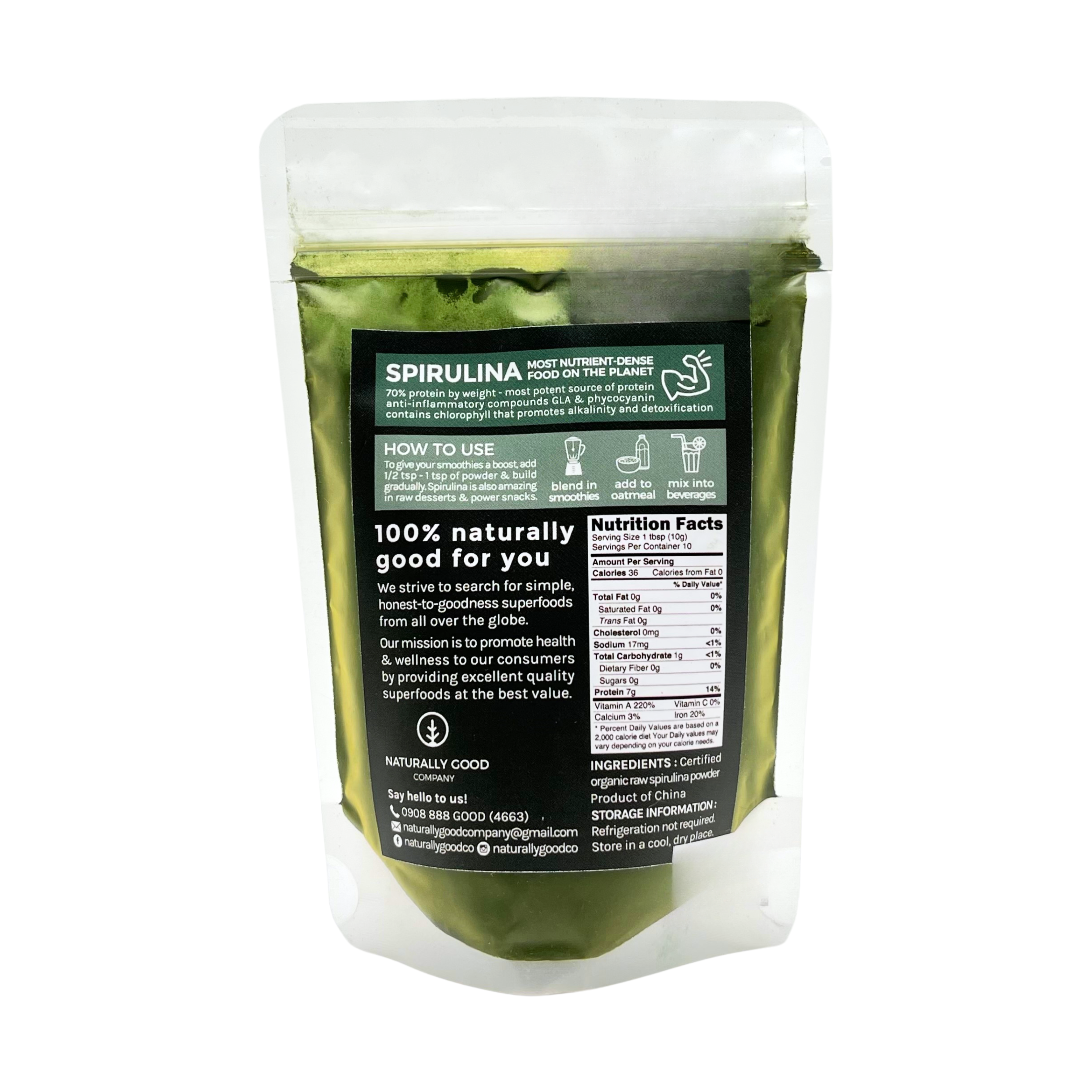 Naturally Good – Spirulina Powder