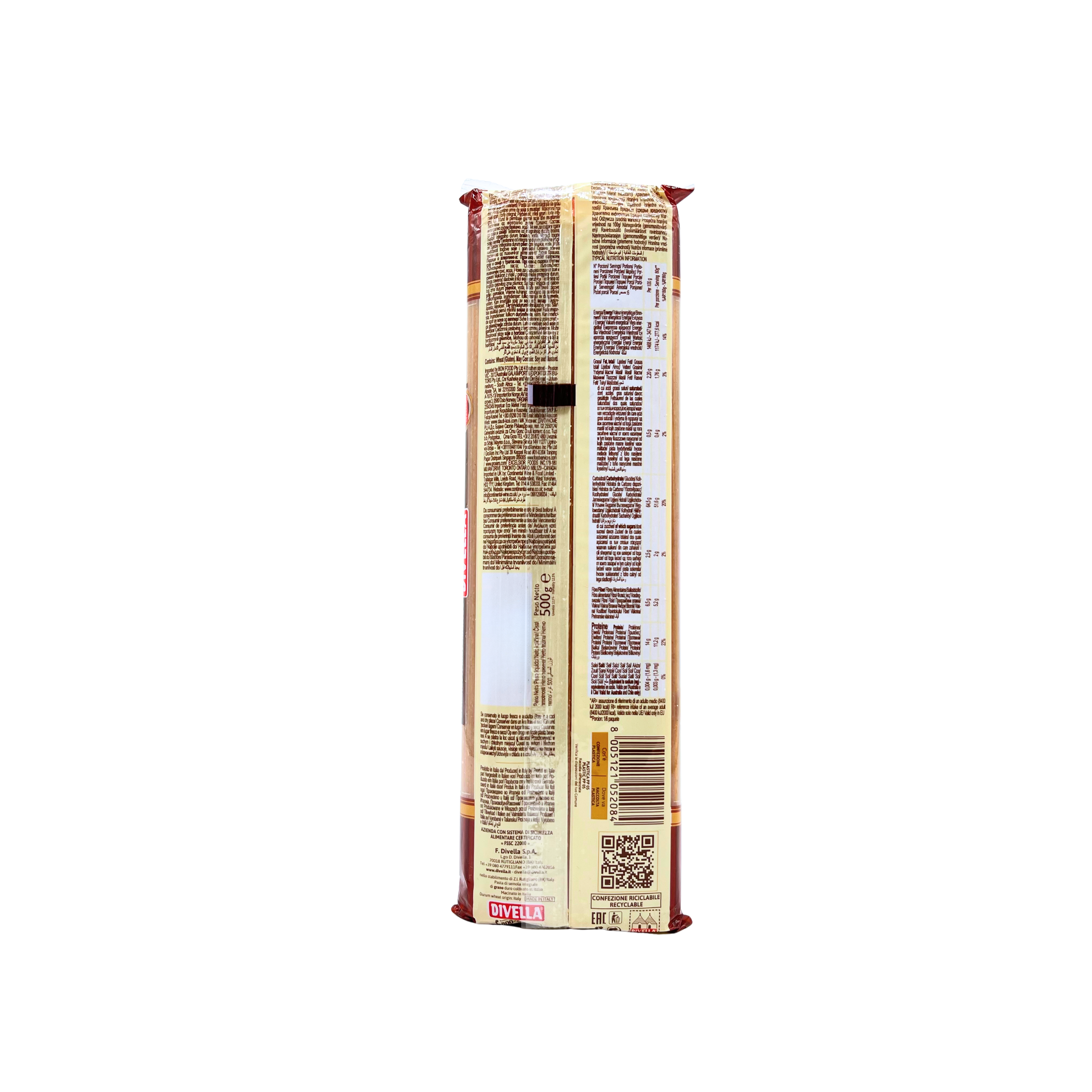 Divella — Whole Wheat Spaghetti Pasta