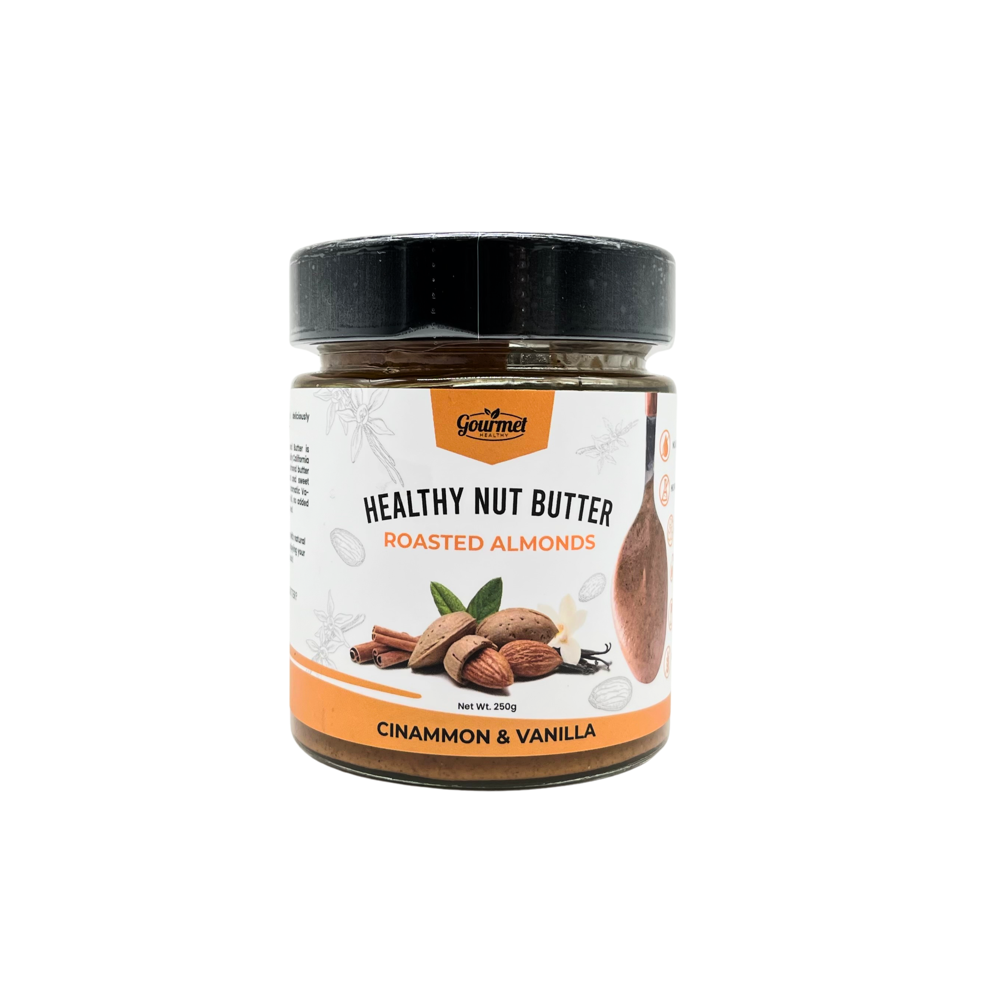 Gourmet Healthy - Almond Butter with Cinnamon & Vanilla