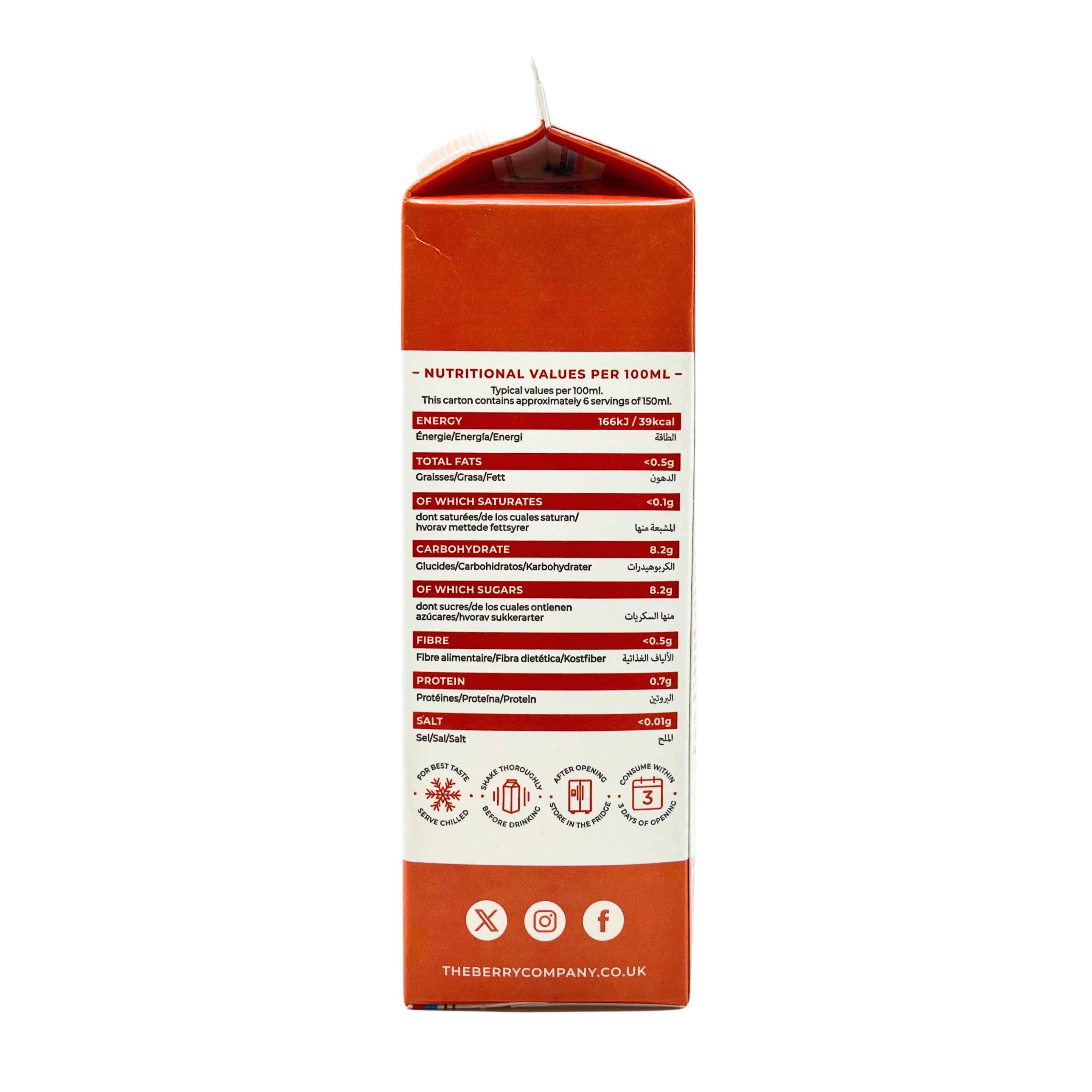 The Berry Company – Pure Orange Juice l No Sugar Added
