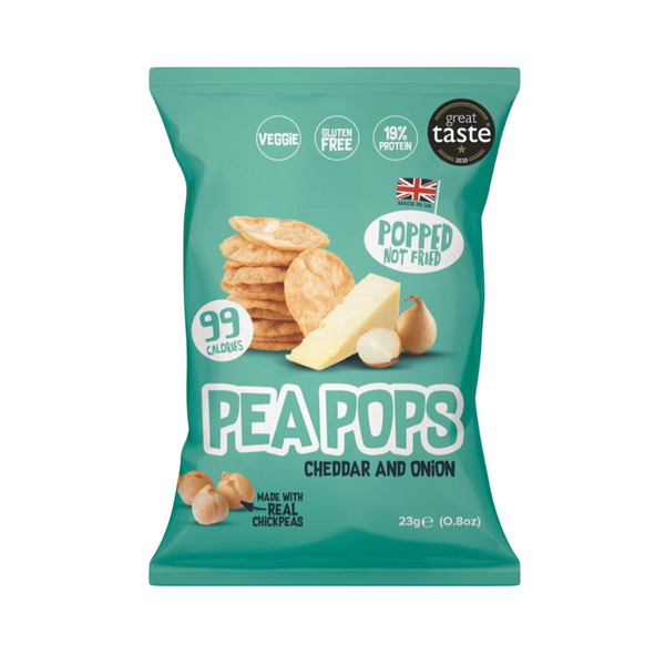 Pea Pops — Cheddar and Onion Crisp