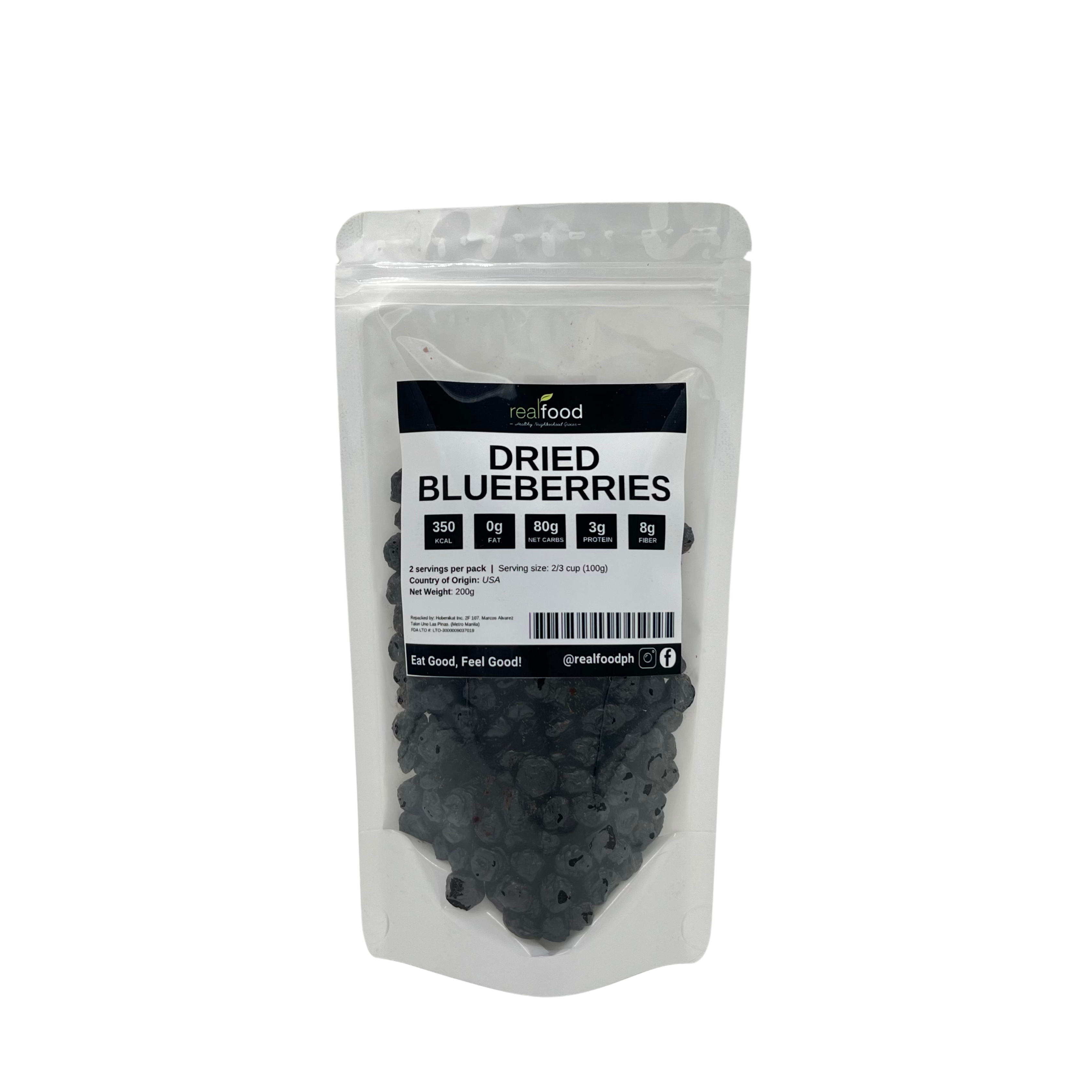 Real Food PH - Dried Blueberries
