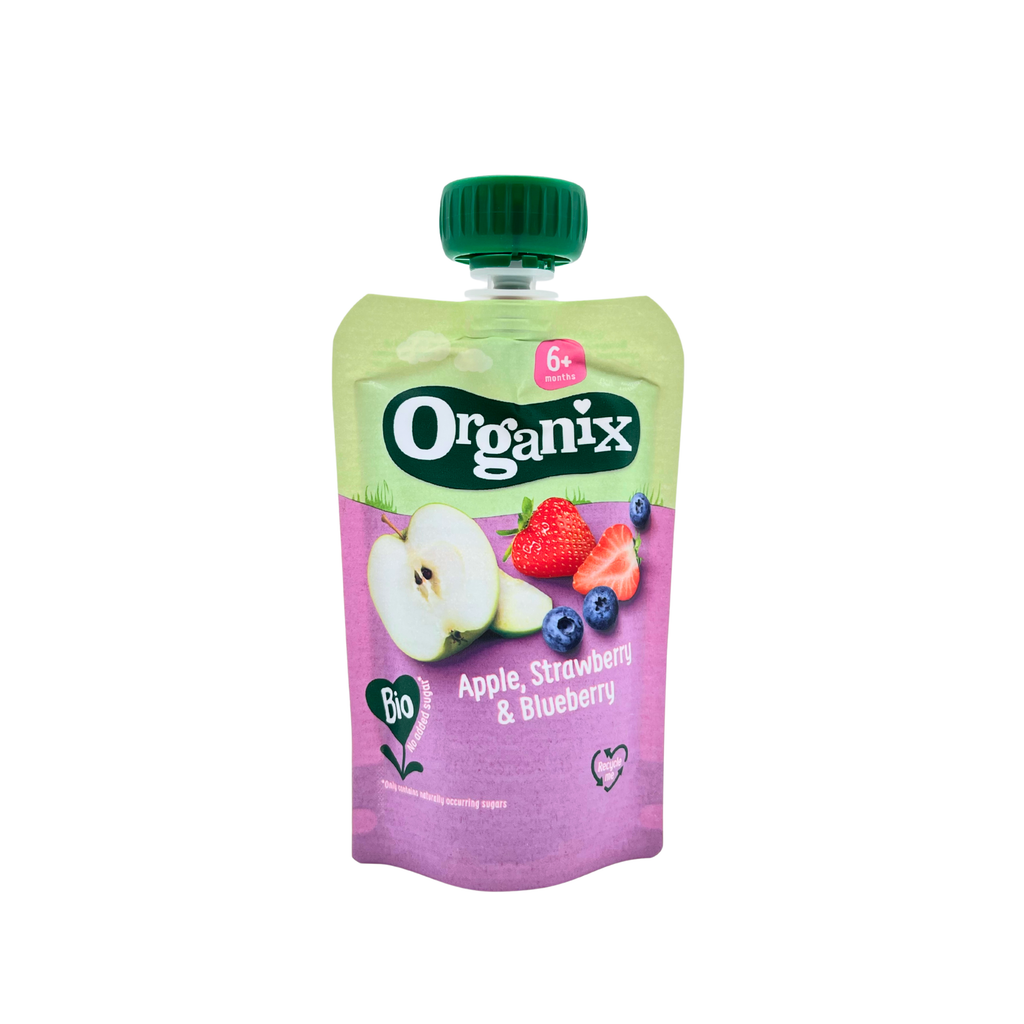 Organix – Apple, Strawberyy & Bluerberry Fruit Purée Pouch
