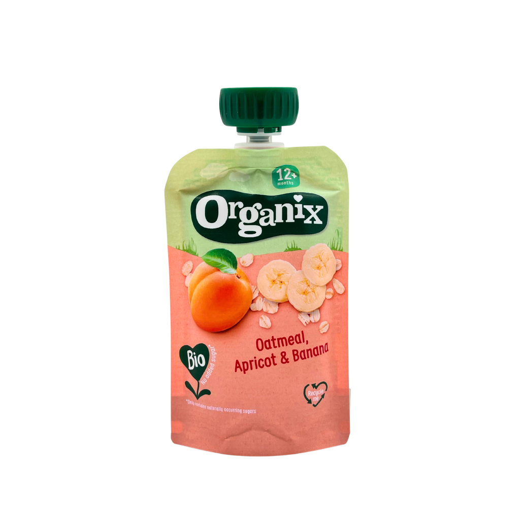 Organix – Oatmeal, Apricot & Banana Fruit Purée Pouch