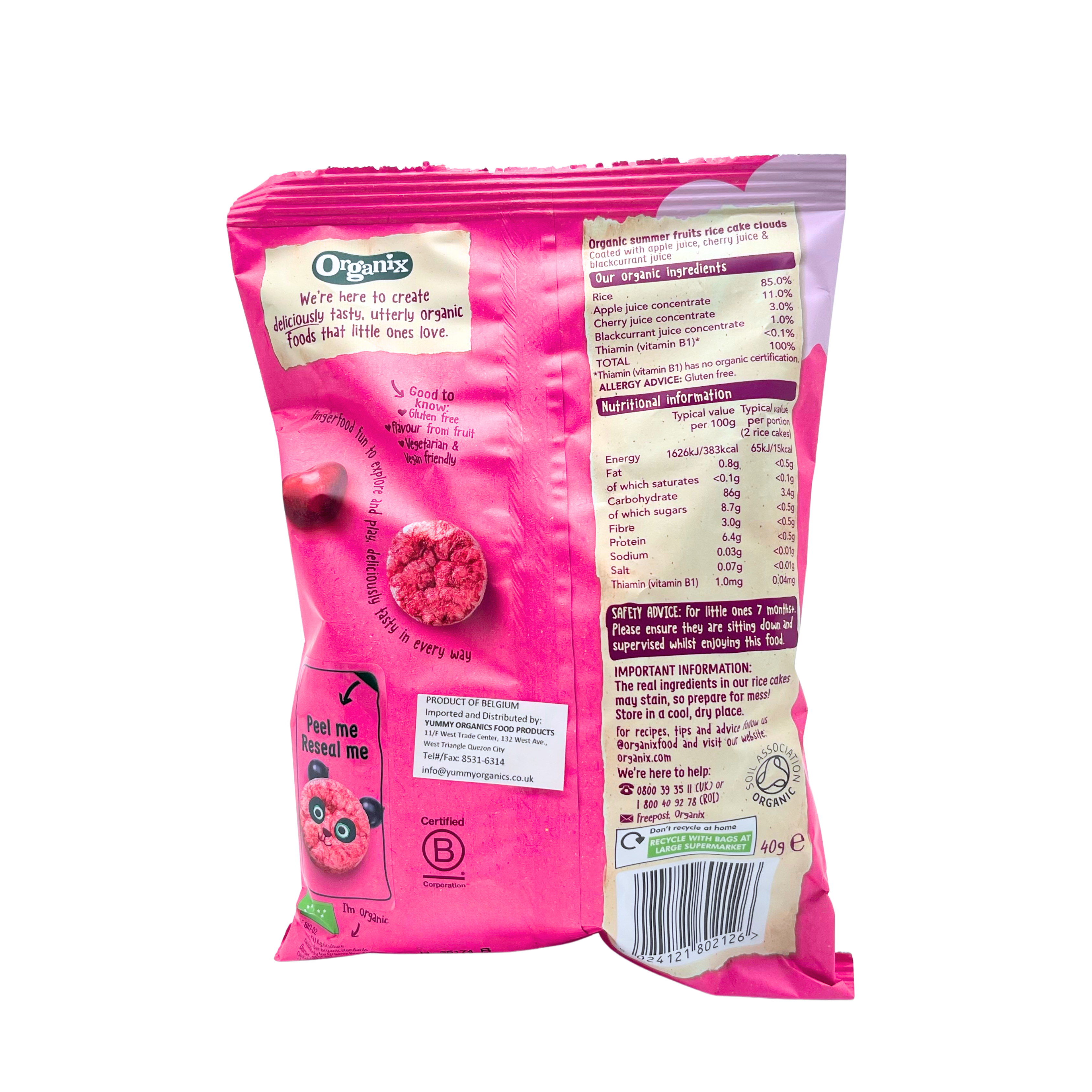 Organix – Organic Strawberry Rice Cakes