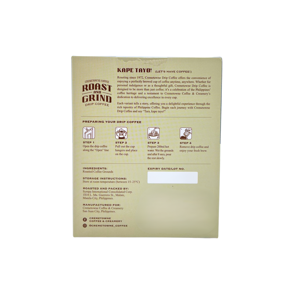 Cremetowne Coffee - Arabica Blend Drip Coffee Drip Set 4's