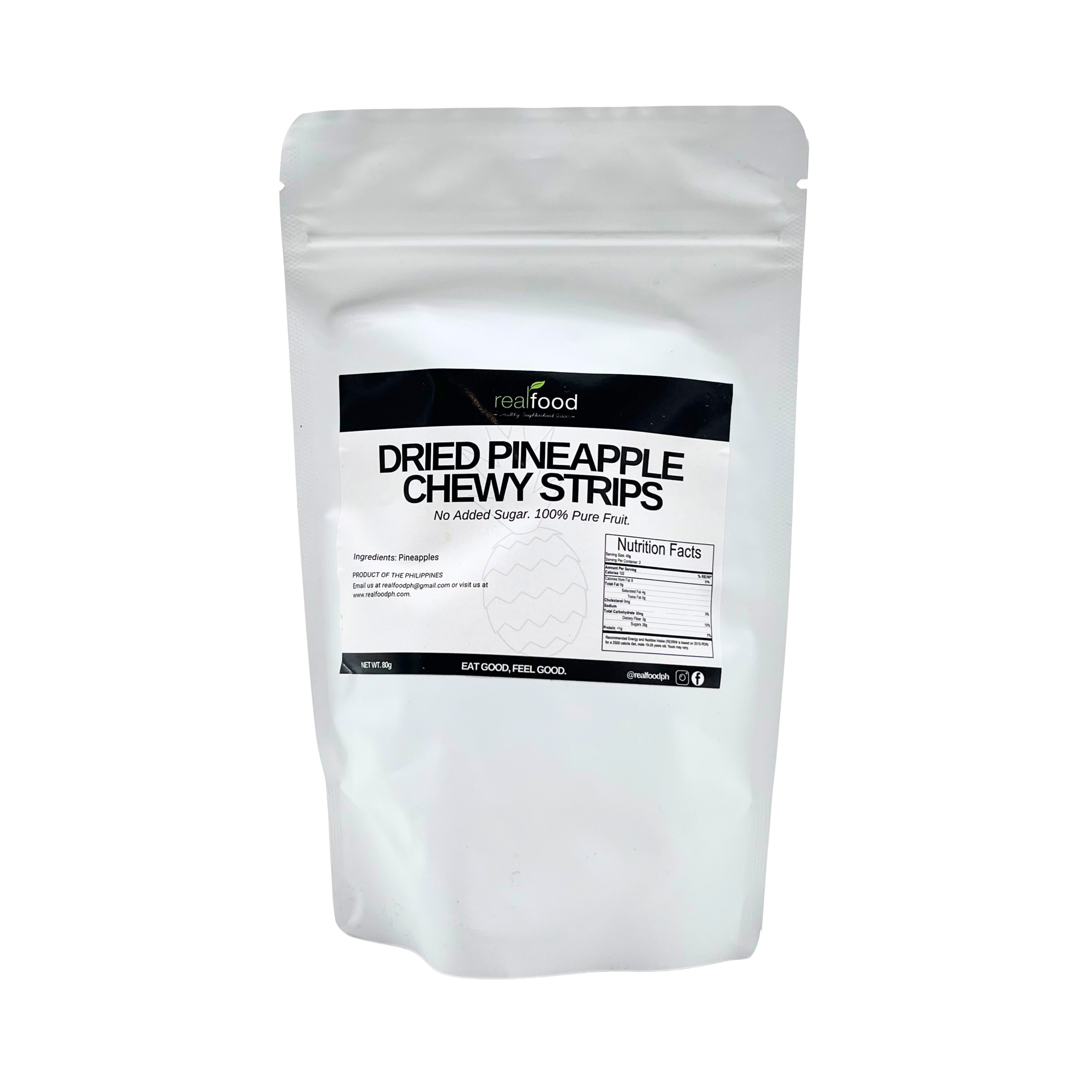 Real Food - Dried Pineapple Chewy Strips