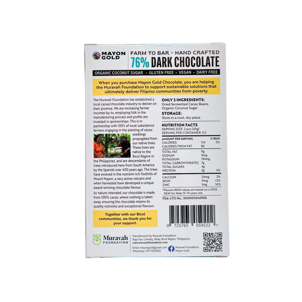 Mayon Gold – Pure & Natural Dark Chocolate