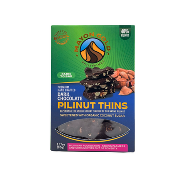 Mayon Gold – Dark Chocolate Pili Nut Thins