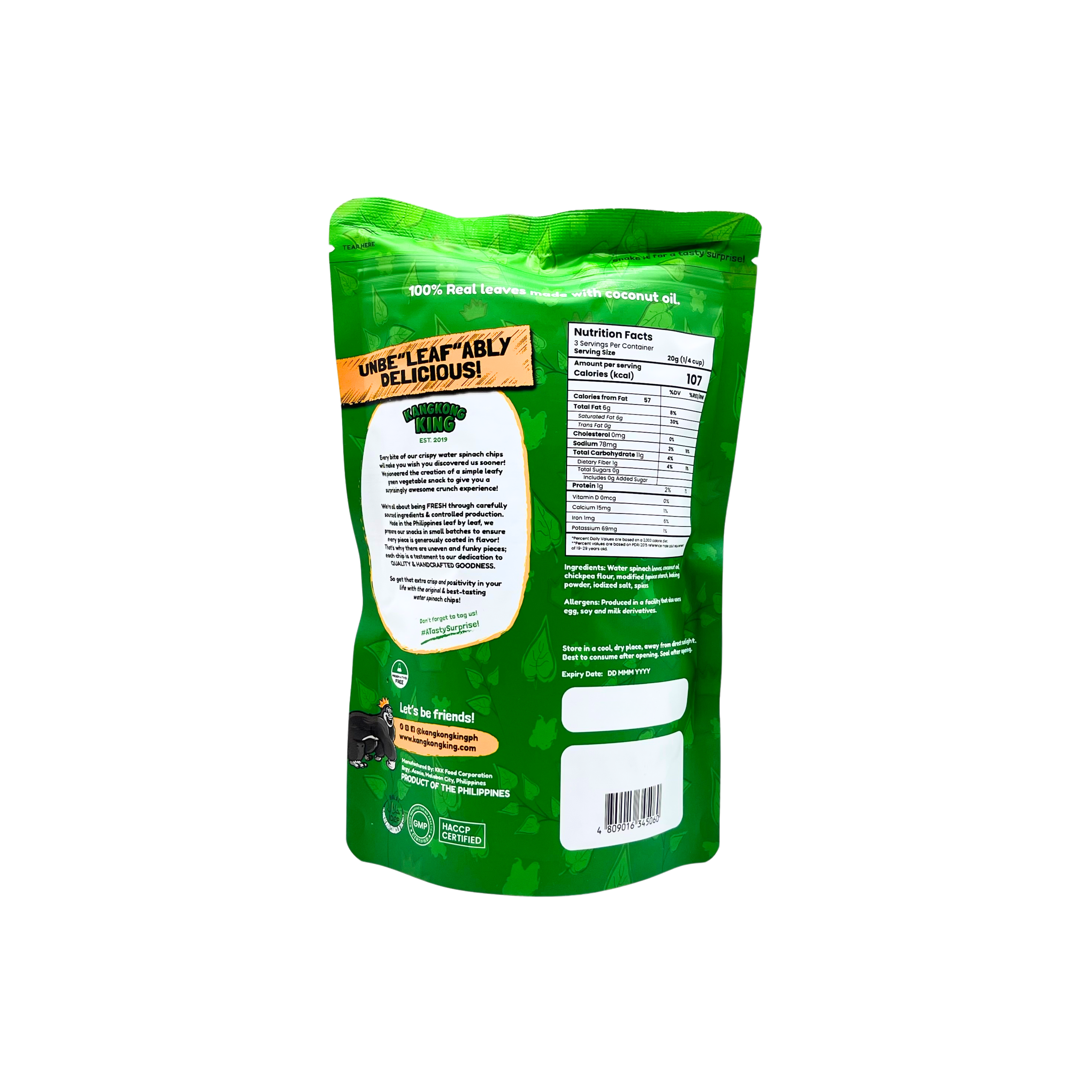 Kangkong King - Crispy Kangkong Chips Plain
