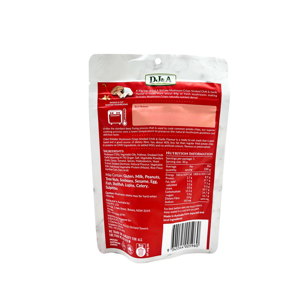 DJ&A – Chili Garlic Shitake Mushroom Crisps
