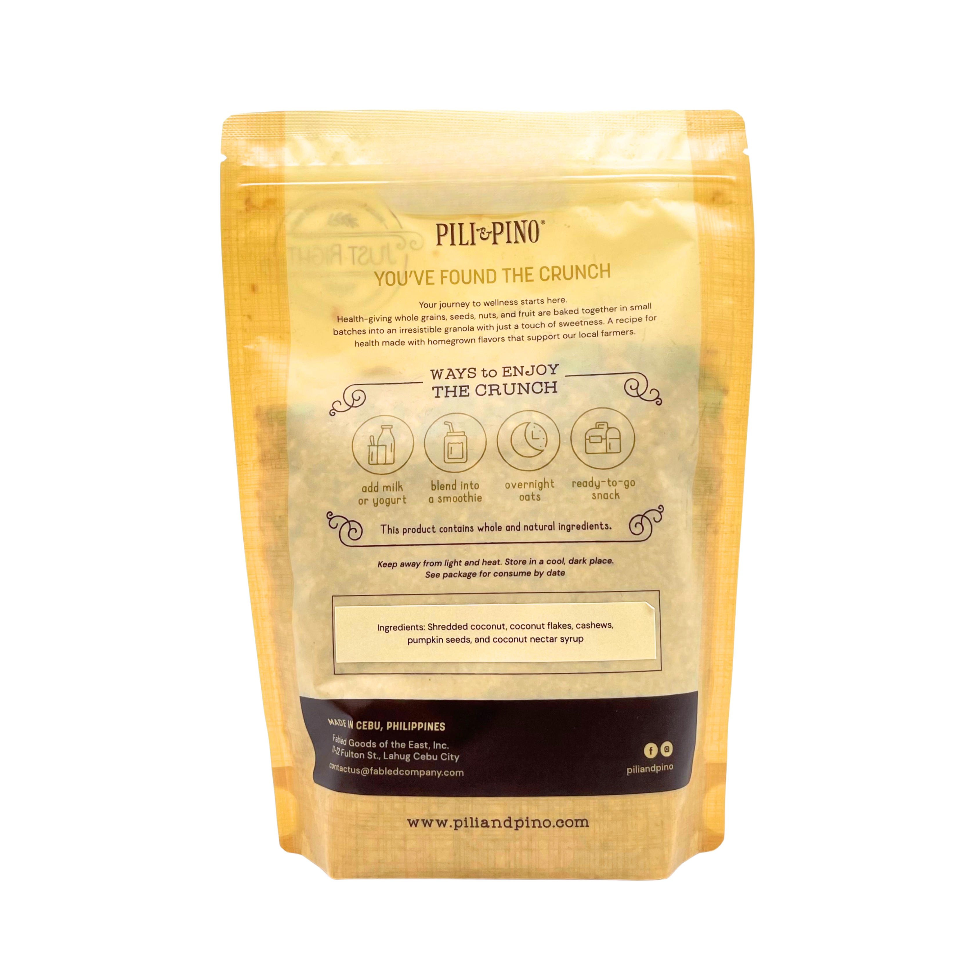 Pili & Pino – Toasted Coconut Cashew Crunch
