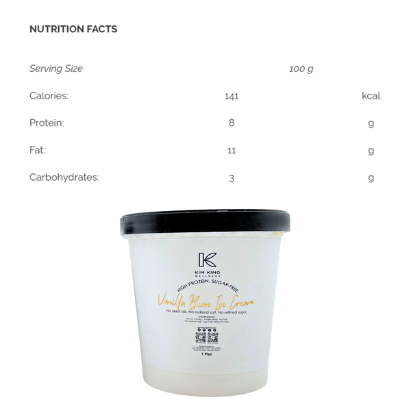 Kim King - Vanilla Bean High Protein & Sugar-Free Ice Cream