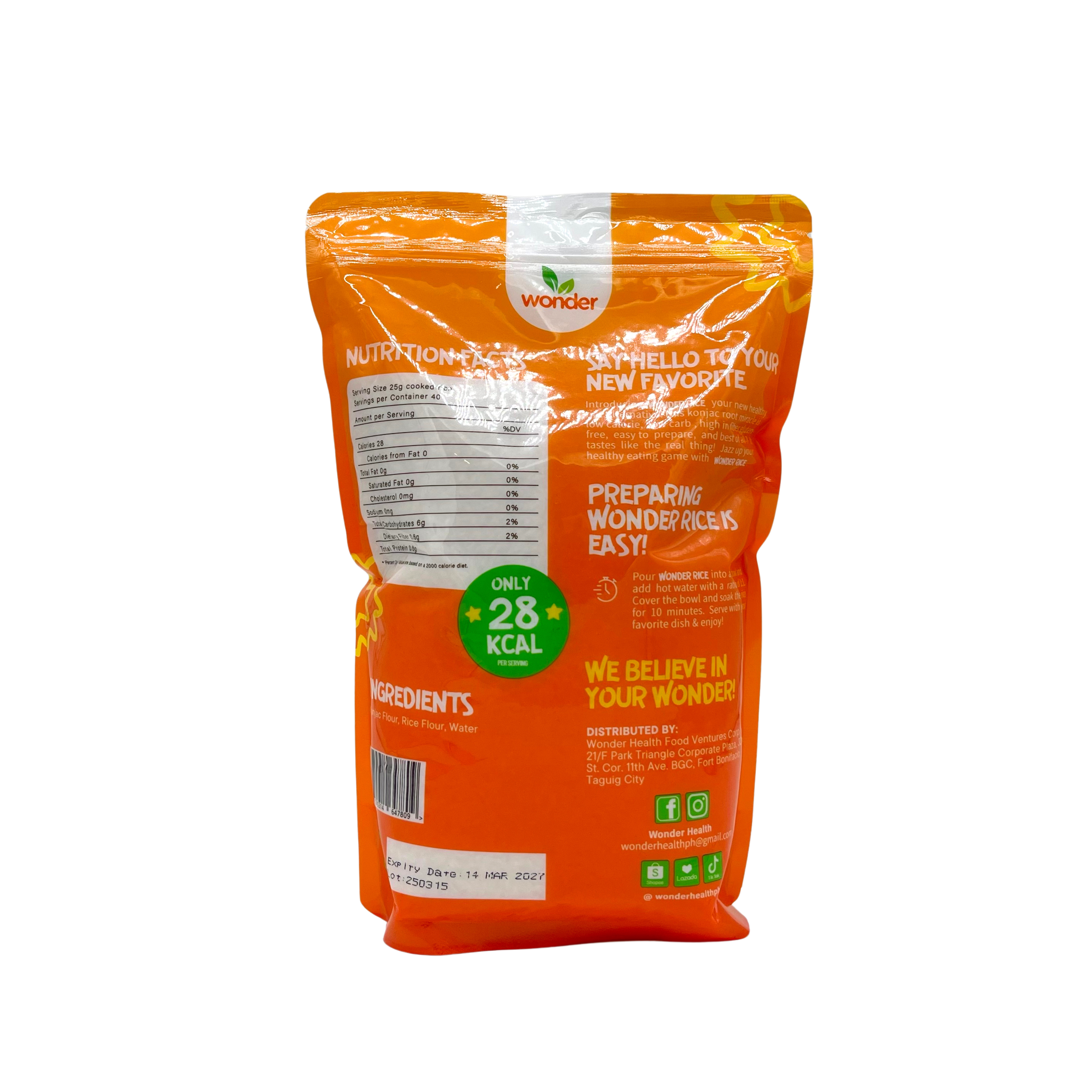 Wonder - Shirataki Dry Rice