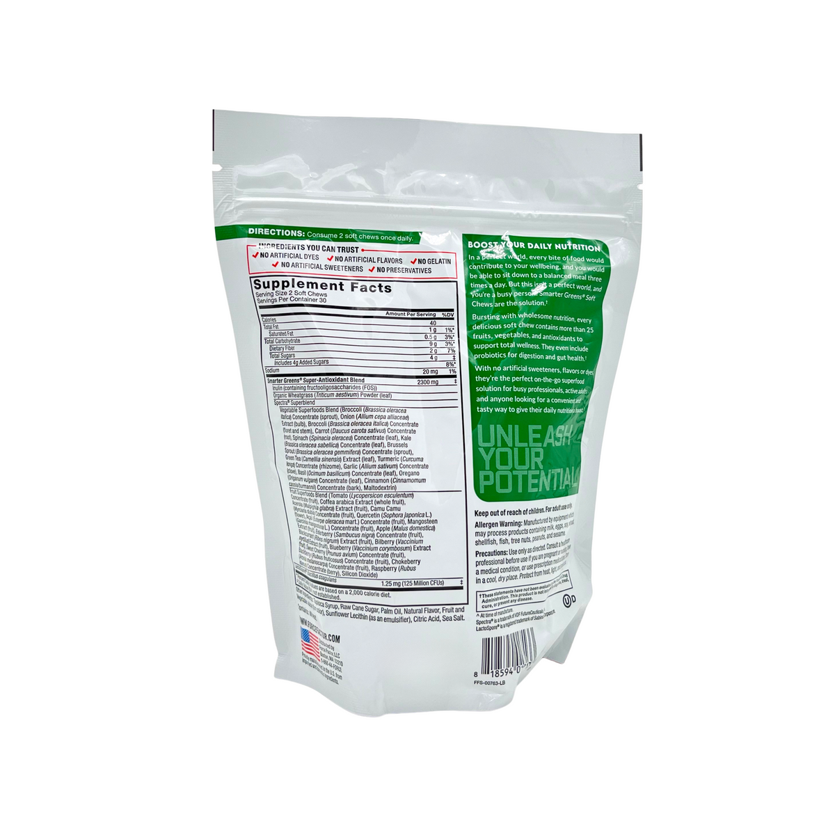 Force Factor - Smarter Greens Summer Berry Soft Chews