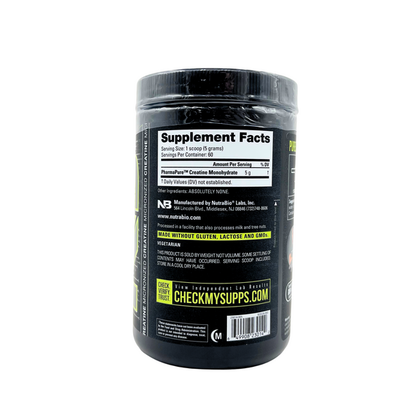 Nutrabio - Creatine Monohydrate Powder
