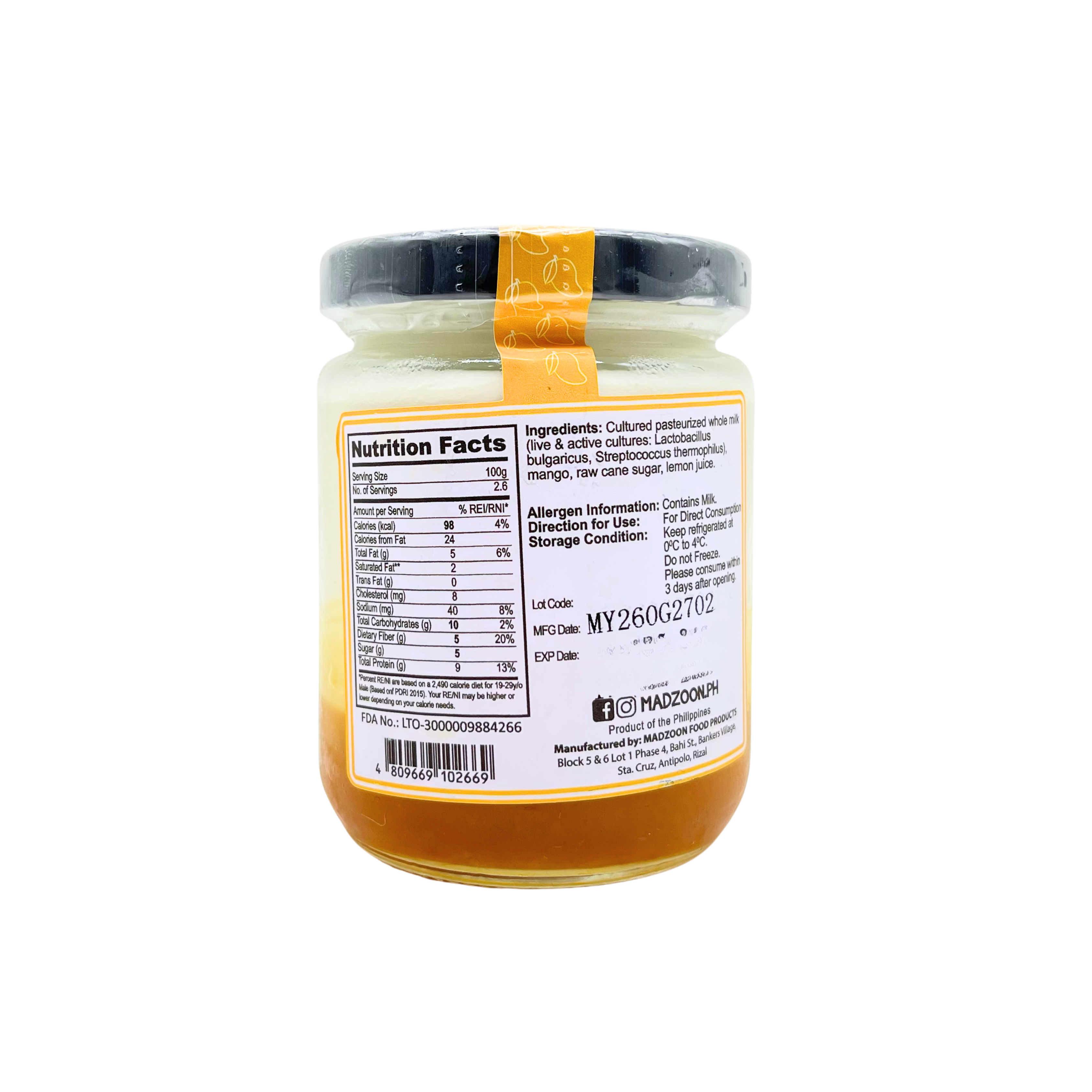 Madzoon - Mango Yogurt