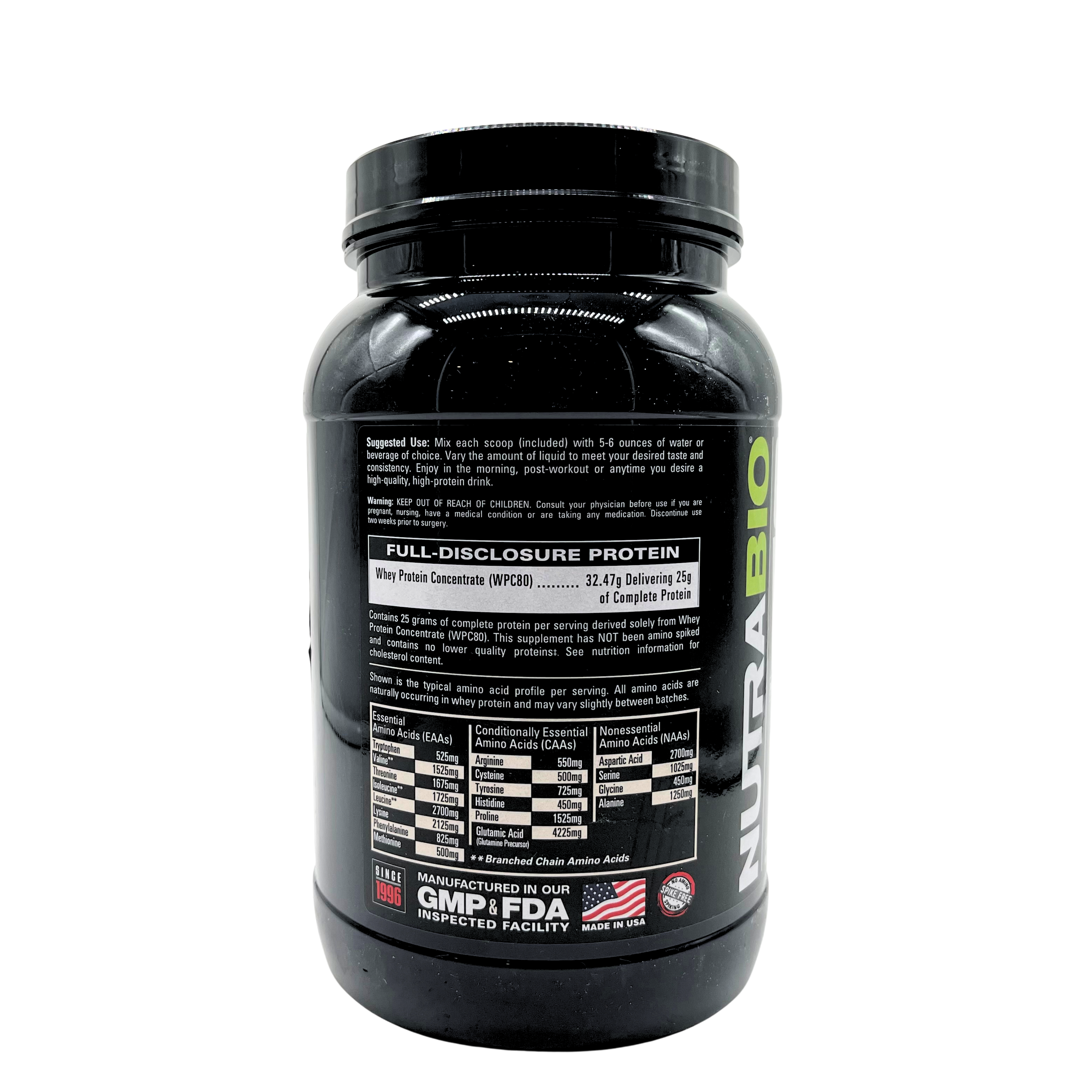 NutraBio - Vanilla Whey Protein