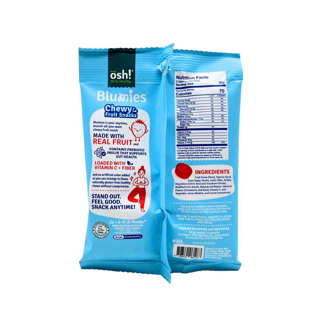 Blumies - Comforting Strawberry & Rose Prebiotic Gummies