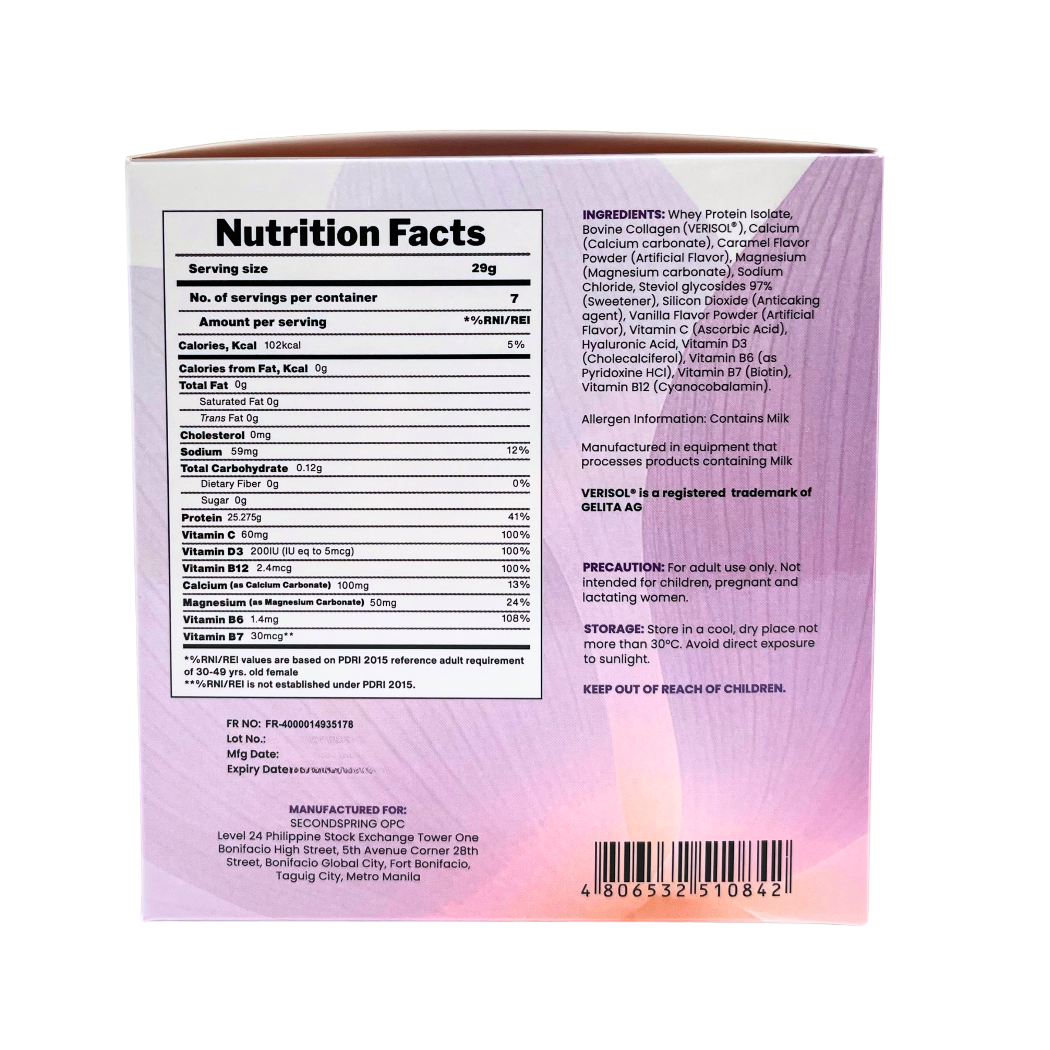 SecondSpring - Premium Isolate Collagen Supplement Powder