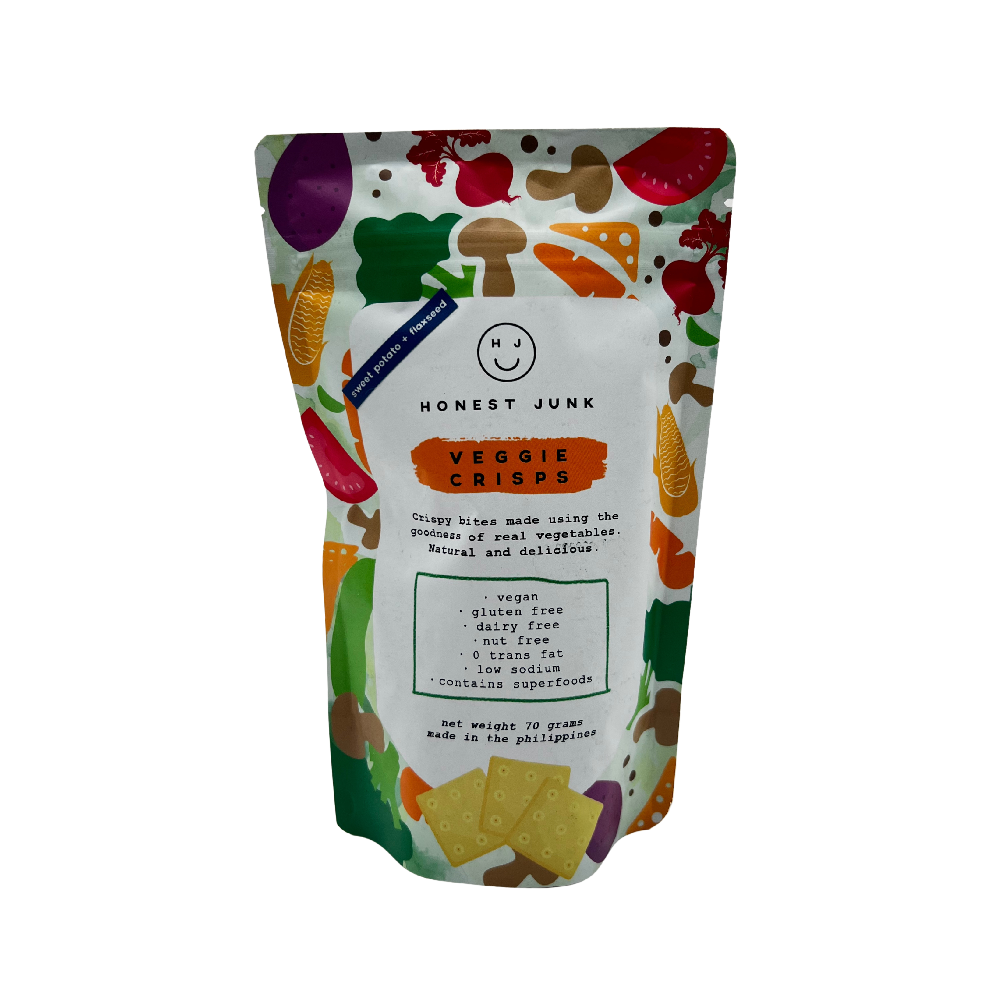 Honest Junk – Sweet Potato + Flaxseed Veggie Crisps