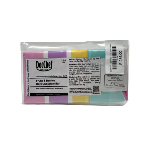 Doc Chef – Fruits and Berries Dark Chocolate Bar