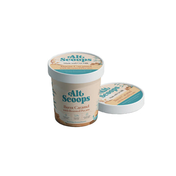 Alt Scoops – Burnt Caramel With Roasted Pecans Ice Cream